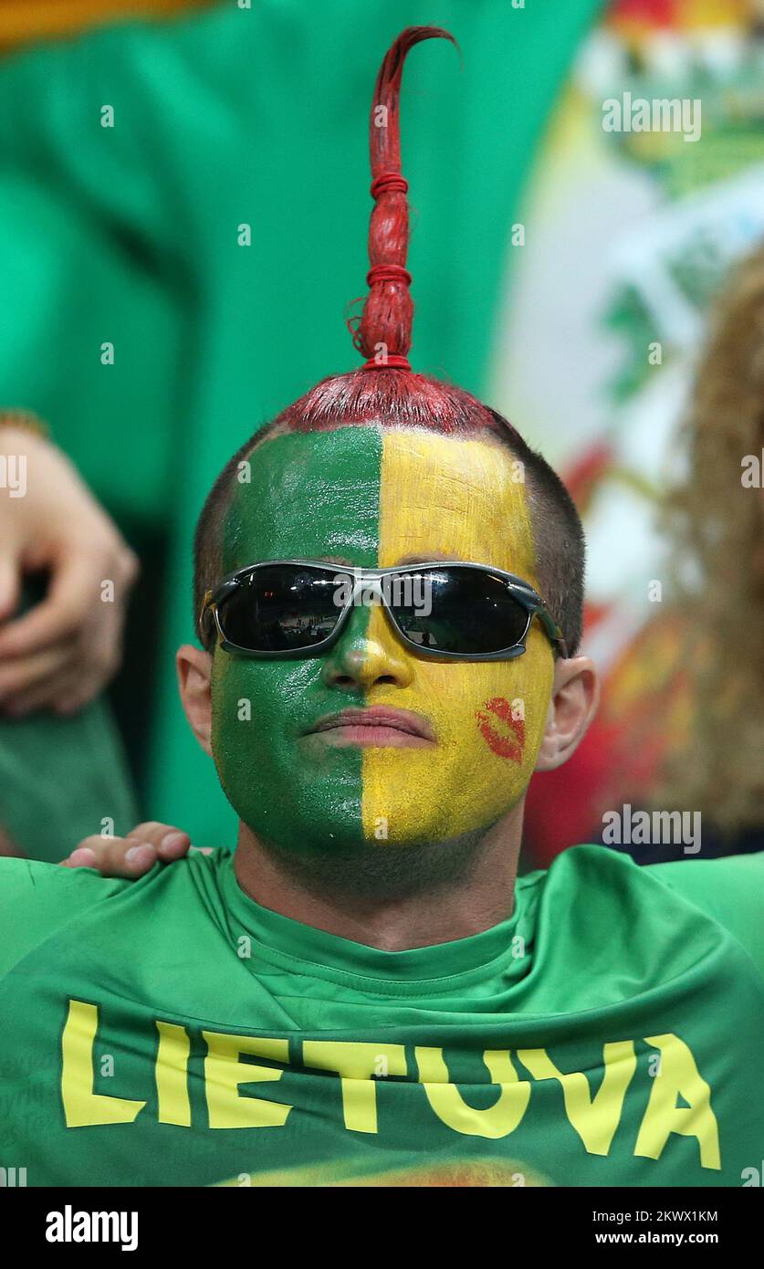 15.08.2016., Carioca Arena 1, Rio de Janeiro, Brasilien - Olympische Spiele 2016, Männerturnier, Gruppe B, Kroatien gegen Litauen. Stockfoto