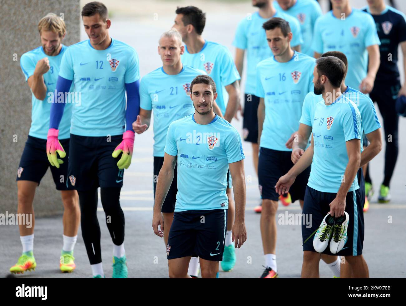 02.09.2016., Zagreb, Kroatien - kroatische Fußballnationalmannschaft im Training vor dem Spiel mit der Türkei. Sime Vrsaljko. Stockfoto