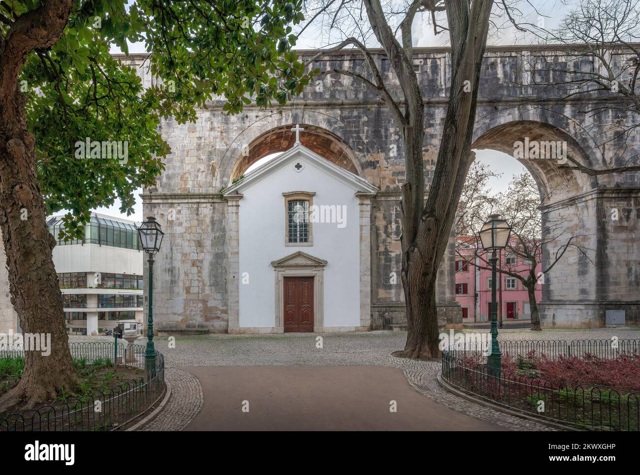Nossa Senhora de Monserrate Kapelle in Aguas Livres Aqueduct - Lissabon, Portugal Stockfoto