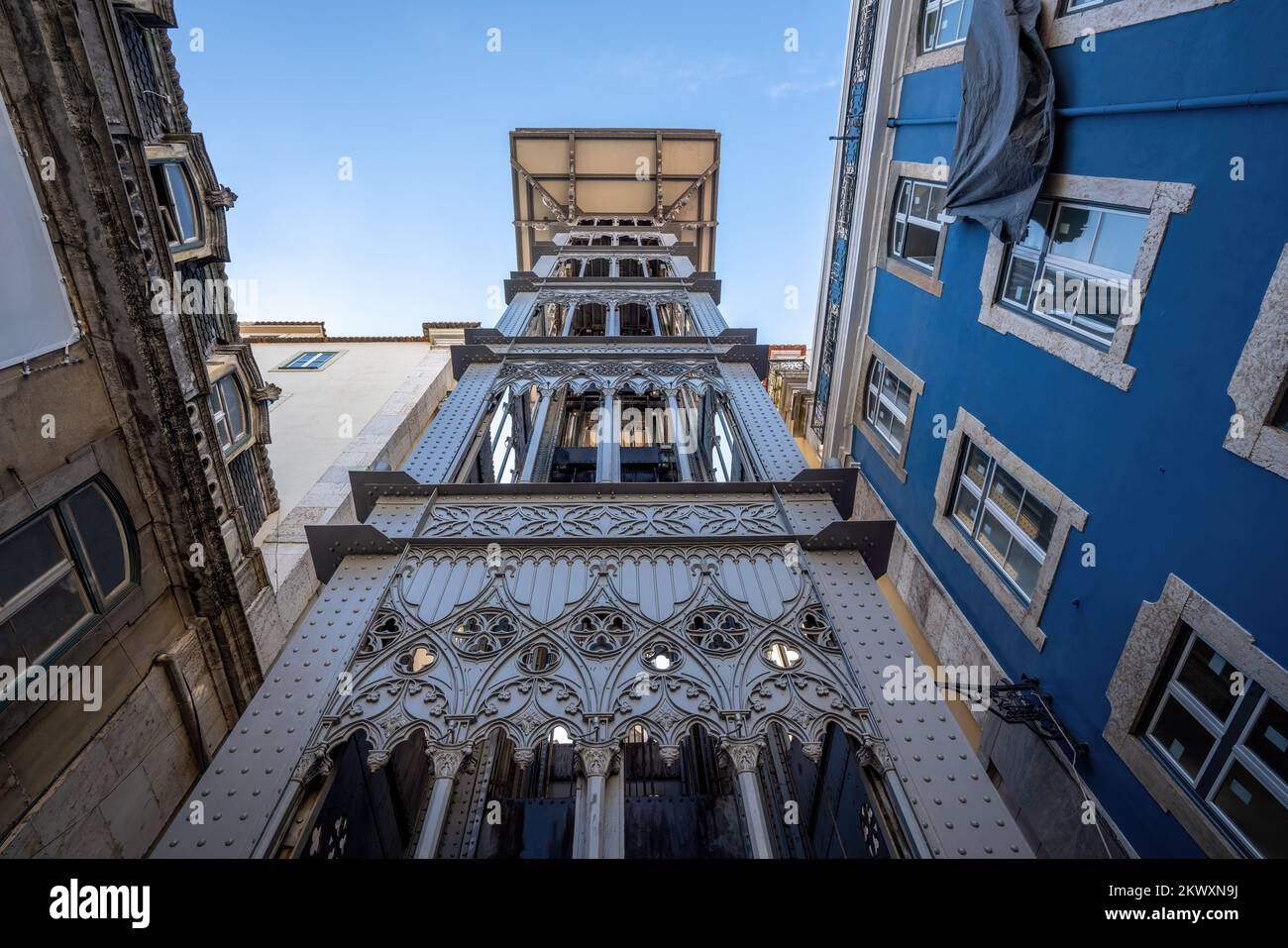 Santa Justa Aufzug - Lissabon, Portugal Stockfoto