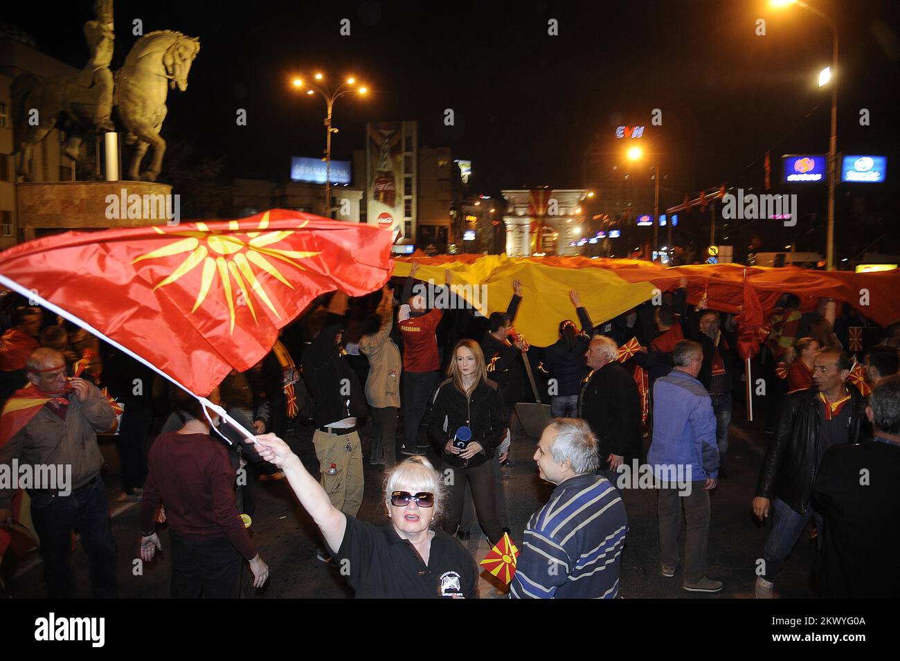 21.03.2017., Skopje, Mazedonien ein Massenprotest gegen die