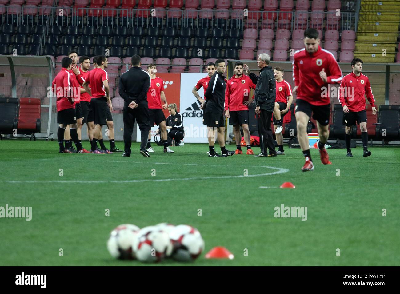 24.03.2017. Bosnien und Herzegowina, Zenica Fußballmannschaft von Gibraltar, bevor Gibraltar