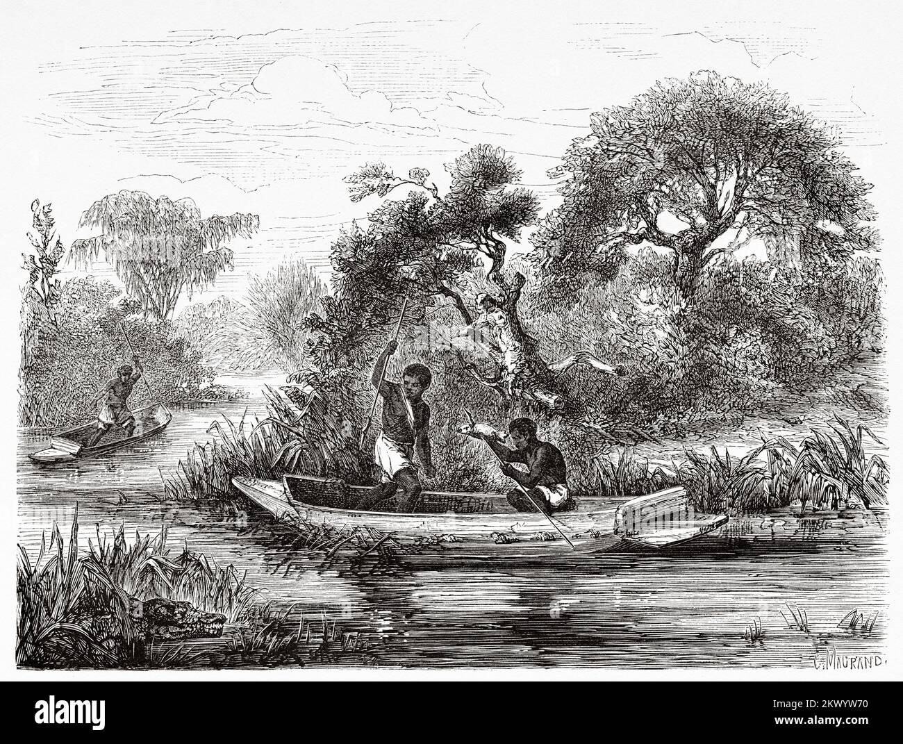 Fischer des Obersenegals und des Flusses Faleme, Senegal. Westafrika