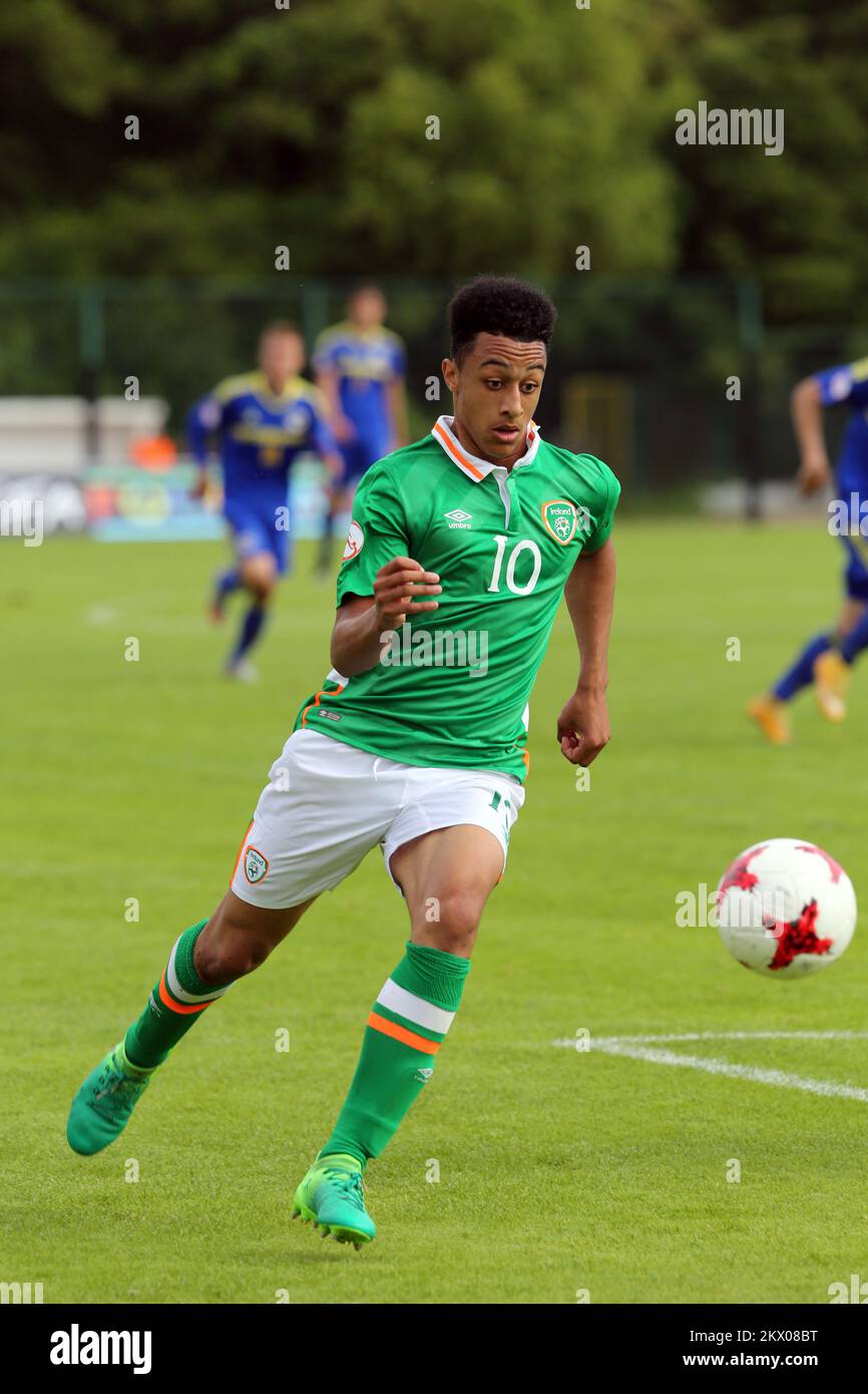 07.05.2017., Kostrena, Kroatien - UEFA-Europameisterschaft U-17 2017. Im Zuknica Stadion, Gruppe C, Republik Irland gegen Bosnien und Herzegowina. Adam Idah. Foto: Goran Kovacic/PIXSELL Stockfoto