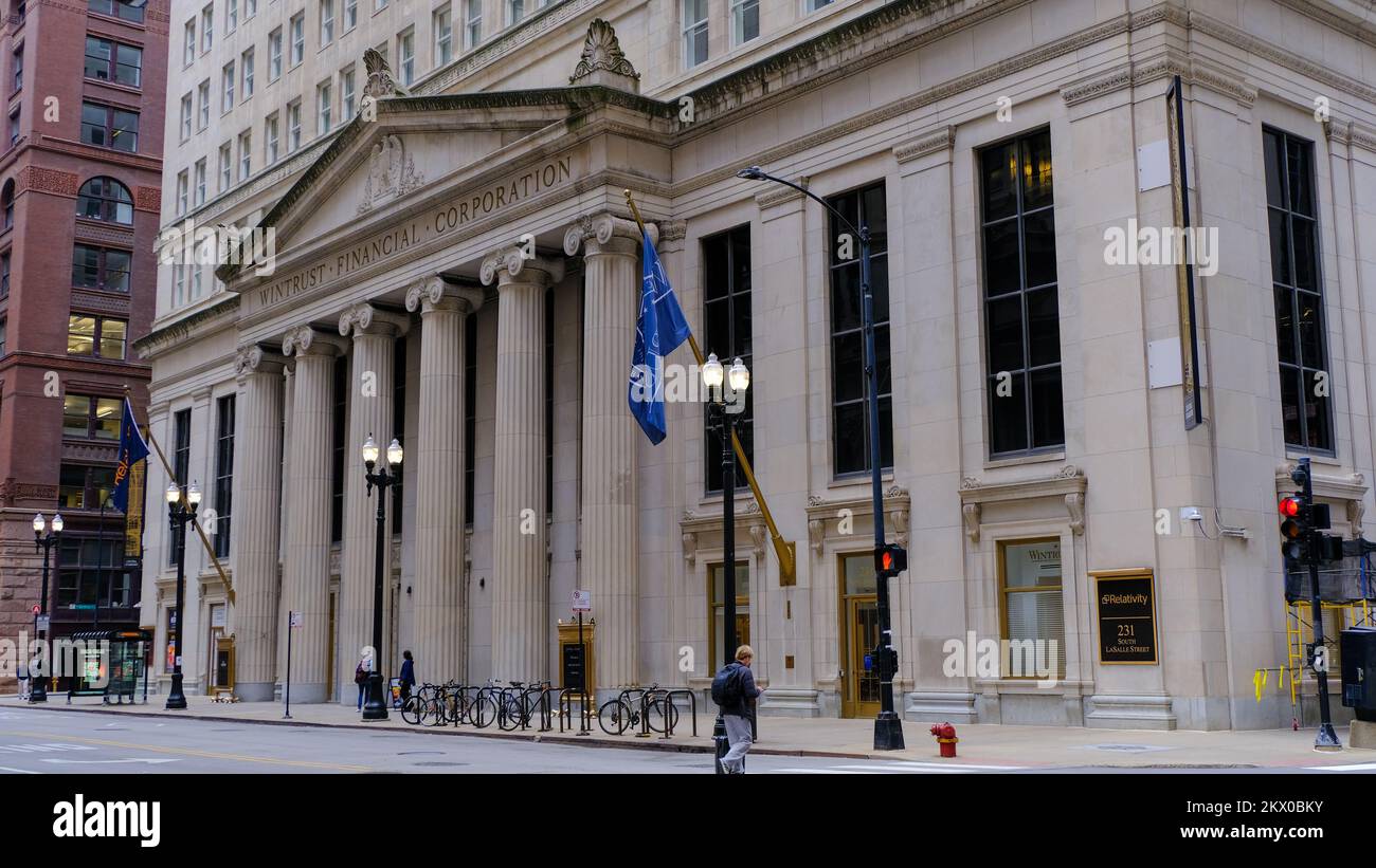 Wintrust Financial Corporation Building im Zentrum von Chicago, Illinois, USA Stockfoto