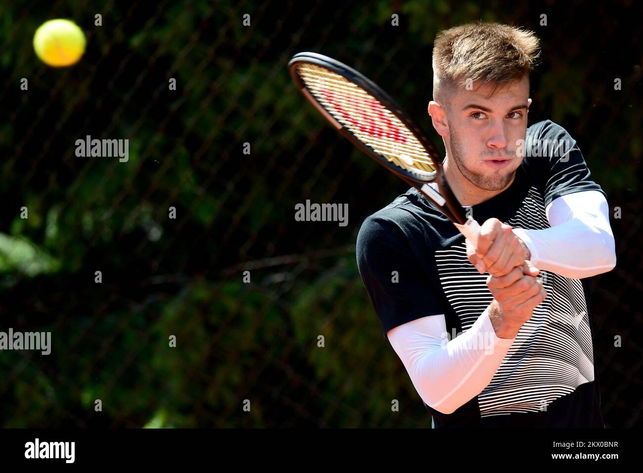 16.05.2017., Kroatien, Zagreb - Tennisspielerin Borna Coric Training auf Tennisplätzen der HTK Zagreb bereitet sich auf Roland Garros vor Foto: Marko Prpic/PIXSELL Stockfoto