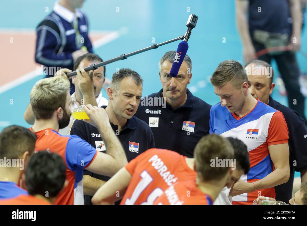 28.05.2017., Zagreb, Kroatien - 2018 FIVB Volleyball World Championship - Men European Qualification, 5.. Runde, Gruppe E, Kroatien gegen Serbien. Die serbische Nationaltrainerin Nikola Grbic. Foto: Luka Stanzl/PIXSELL Stockfoto