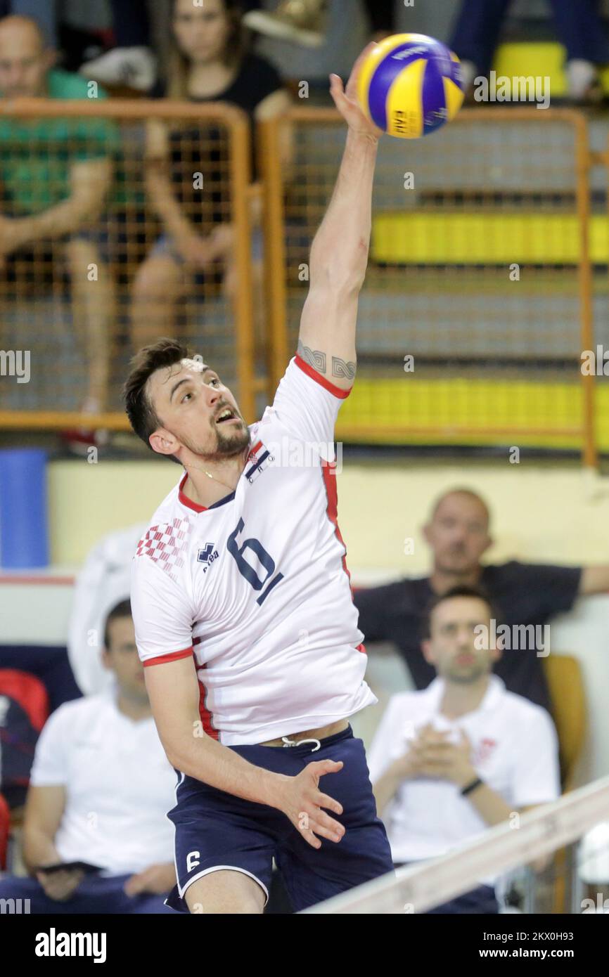 28.05.2017., Zagreb, Kroatien - 2018 FIVB Volleyball World Championship - Men European Qualification, 5.. Runde, Gruppe E, Kroatien gegen Serbien. Ivan Raic. Foto: Luka Stanzl/PIXSELL Stockfoto