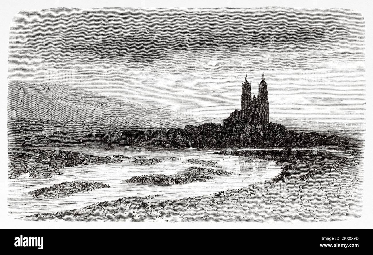 Varangéville-Saint-Nicolas bei Nancy, Frankreich. Von Paris nach Bukarest mit Victor Duruy 1860 Stockfoto