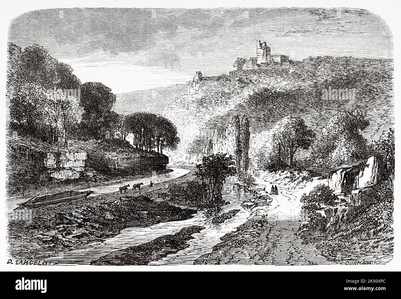 Das Zorn-Tal. Moselle, Frankreich. Von Paris nach Bukarest mit Victor Duruy 1860 Stockfoto