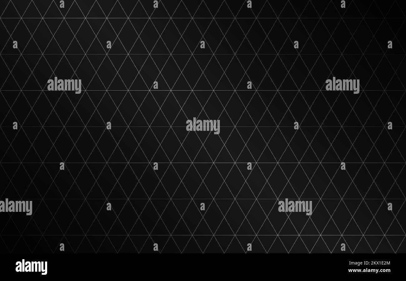 Schwarzes und weißes Rhombus-Gittermuster auf schwarzem Hintergrund. Moderne Vektordarstellung Stock Vektor