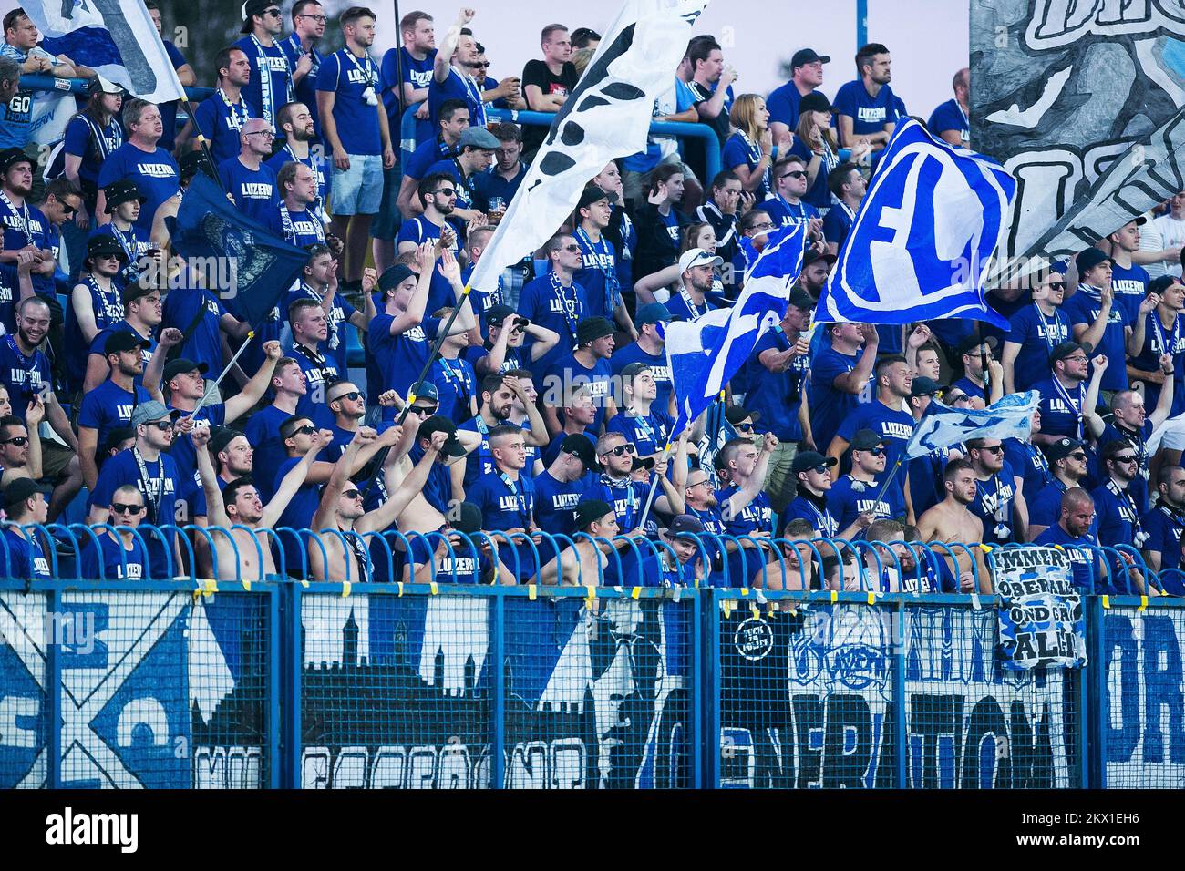 13.07.2017., Osijek Kroatien – erste Etappe des Vorspiels der UEFA European League 2., NK Osijek gegen FC Luzern. Foto: Davor Javorovic/PIXSELL Stockfoto