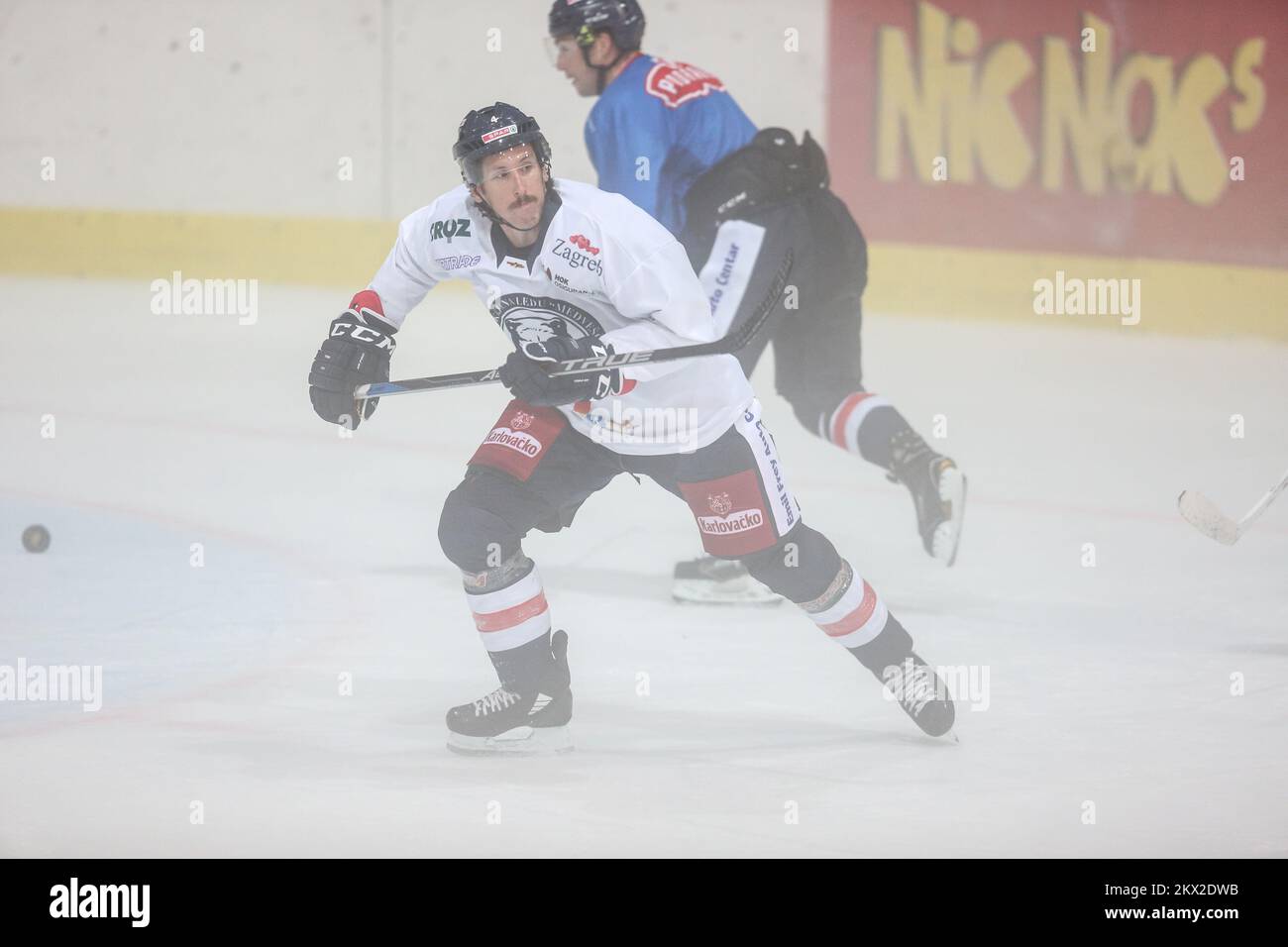 07.09.2017., Zagreb, Kroatien - Letztes Training des Eishockeyclubs KHL Medvescak vor morgen Spiel gegen EC VSV in Villach in DER EBEL League. David Brine. Foto: Igor Soban/PIXSELL Stockfoto