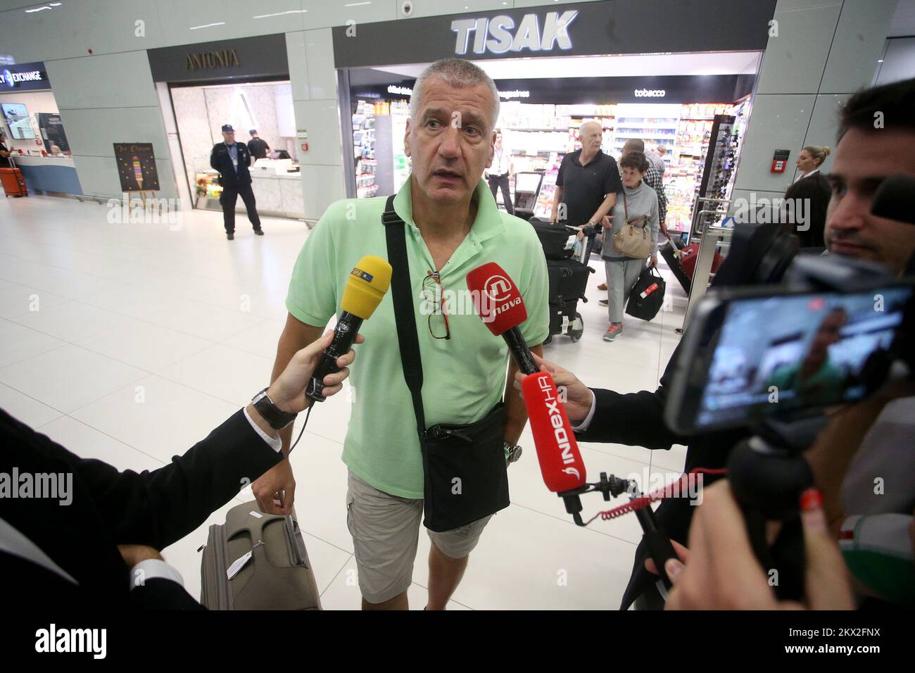 11.09.2017., Zagreb, Kroatien - die Rückkehr der kroatischen Basketballmannschaft aus der europäischen Basketballmeisterschaft in der Türkei. Aleksandar Petrovic. Foto: Igor Kralj/PIXSELL Stockfoto