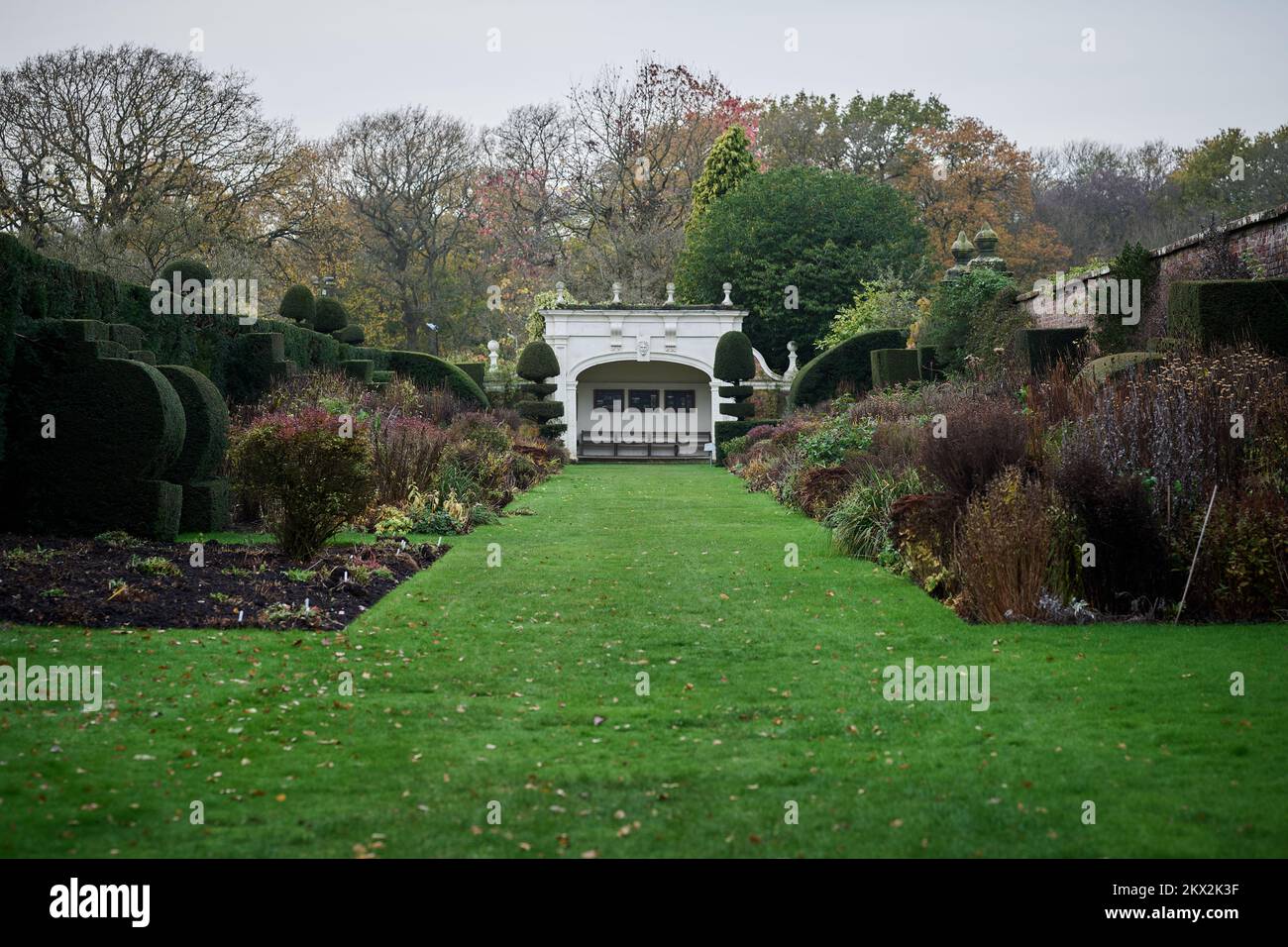 Sitzecke in Arley Hall und Gardens Stockfoto