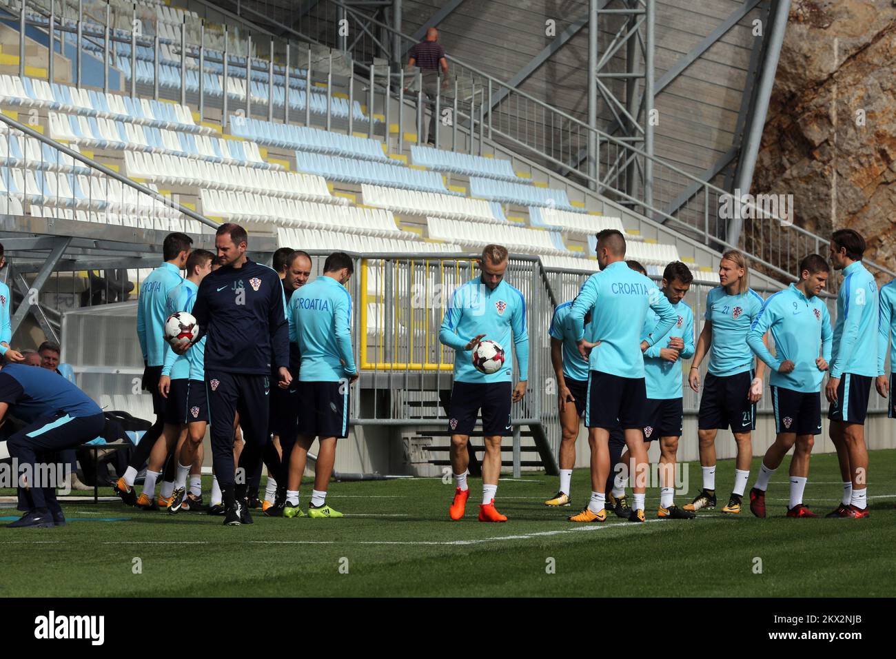 04.10.2017., Rijeka, Kroatien Spieler der kroatischen