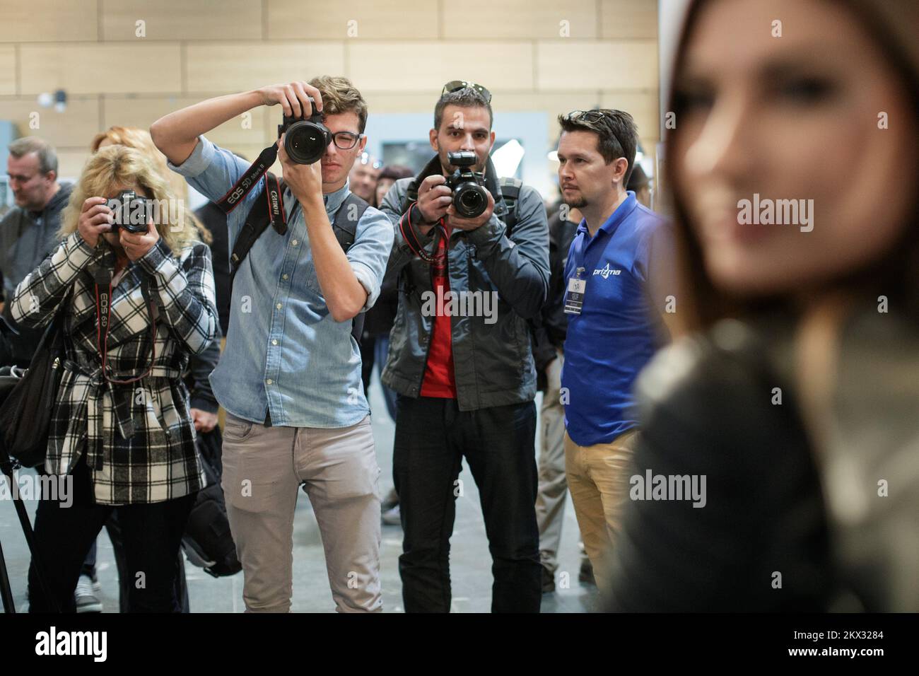 21.10.2017., Zagreb, Kroatien - die traditionelle Zagreb Fotomesse befindet sich im Zentrum der City Plaza Zagreb. Fotofans hatten die Gelegenheit, die Neuheiten berühmter Produzenten aus der Welt der Fotografie zu sehen und zu probieren. Foto: Davor Puklavec/PIXSELL Stockfoto