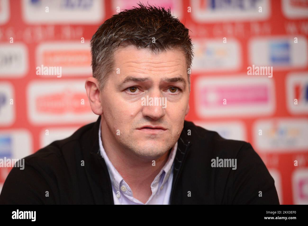 20.11.2017., Hotel Panorama, Zagreb, Kroatien - kroatische Männer Basketballmannschaft auf einer Pressekonferenz. Generalsekretär der Nationalen Föderation Josip Vrankovic. Foto: Marko Prpic/PIXSELL Stockfoto