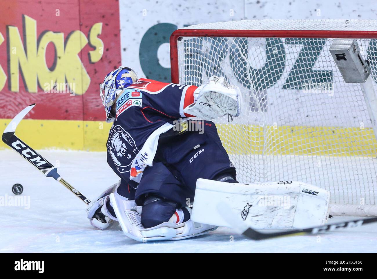 21.11.2017., Zagreb, Kroatien - EBEL League, Runde 19, KHL Medvescak - EC Red Bull Salzburg. Kevin Poulin. Foto: Igor Soban/PIXSELL Stockfoto