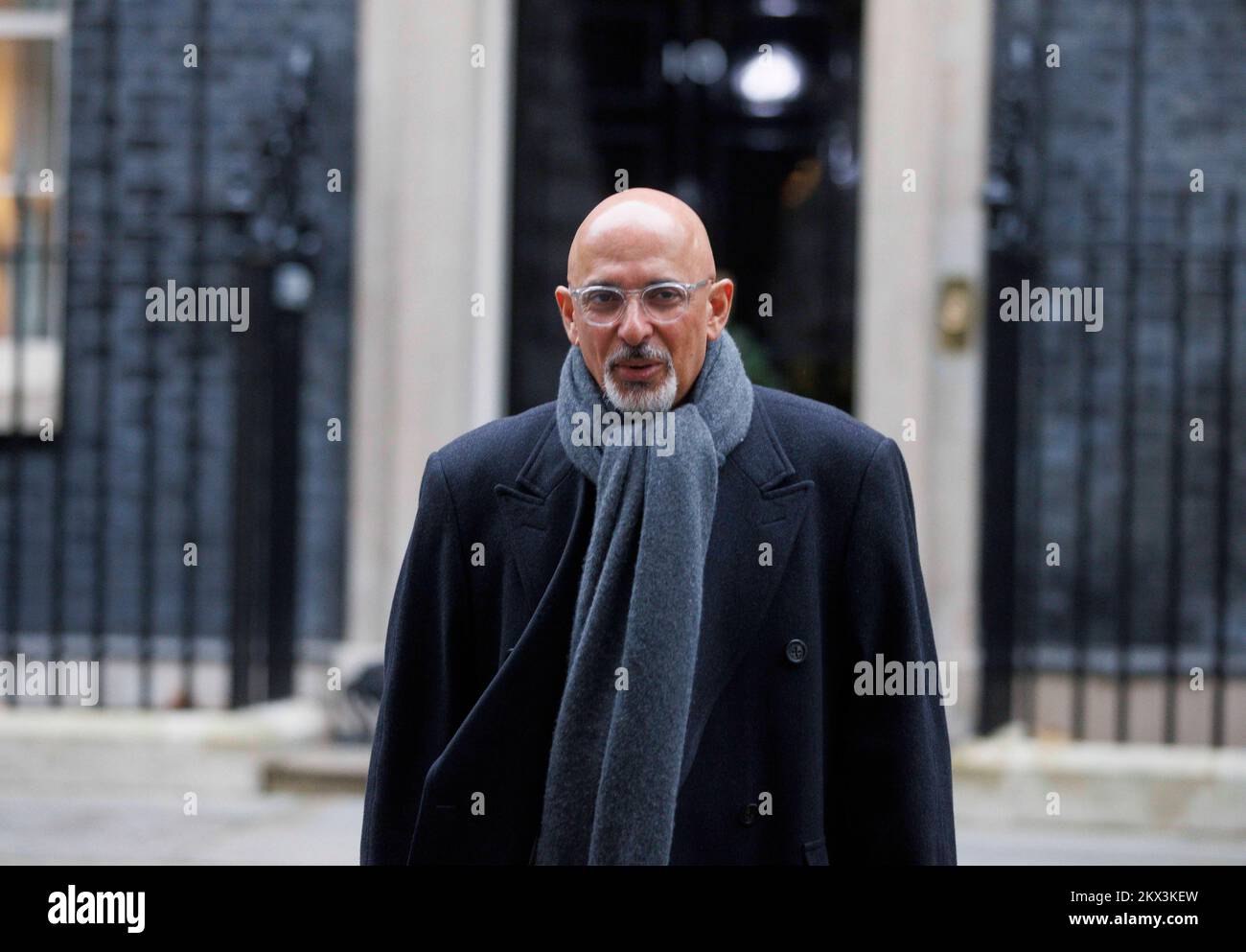 Nadhim Zahawi, Minister ohne Portfolio, in der Downing Street zu einer Kabinettssitzung. Stockfoto
