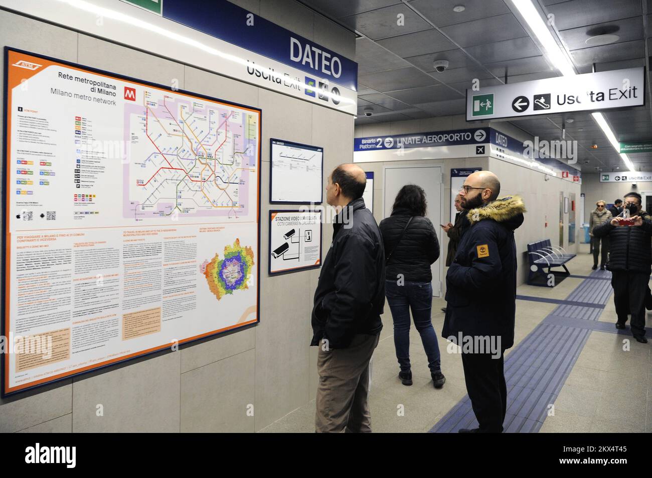 - Milano, la nuova Linea 4 della Metropolitana - Mailand, die neue Metrolinie 4 Stockfoto