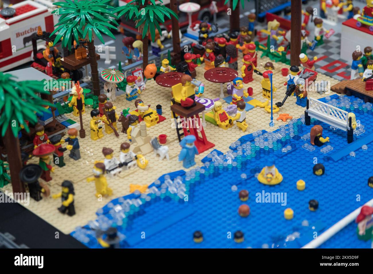 24.03.2018., Kroatien, Sveti Ivan Zelina - die erste internationale Lego-Konvention in Kroatien, an der mehr als 70 LEGO-Fans aus einem Dutzend Ländern teilnahmen. Foto: Davor Puklavec/PIXSELL Stockfoto