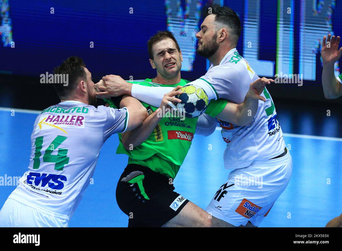 26.03.2018., Nasice, Kroatien - EHF Cup, Gruppe C, Runde 5, RK Nexe - frisch auf Goeppingen. Foto: Davor Javorovic/PIXSELL Stockfoto