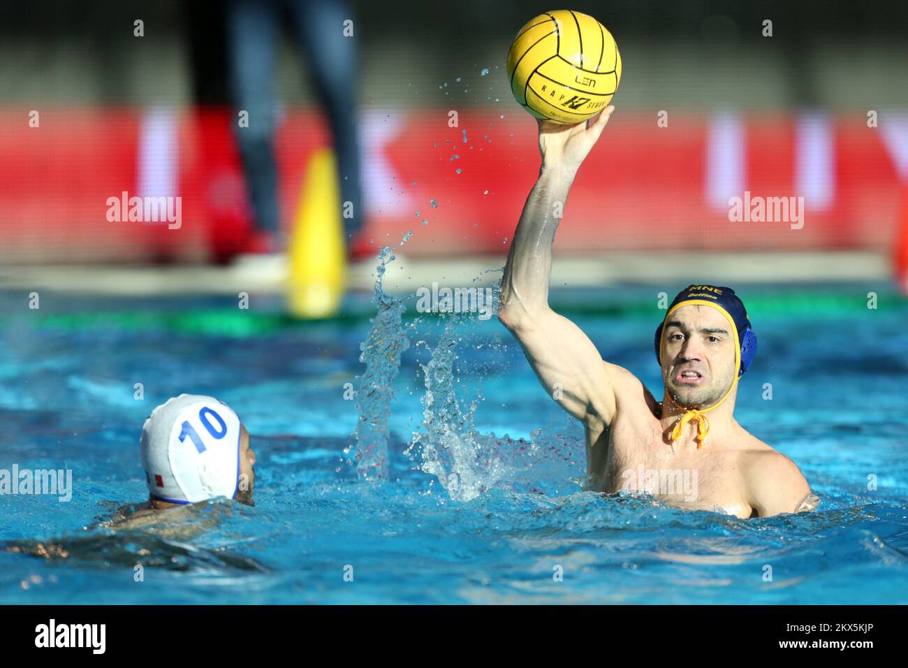 07.04.2018., Pool Kantrida, Rijeka - Super Finals des len Europe Cup, Gruppe A, 3.. Runde, Frankreich - Montenegro. Dino Guillaume. Foto: Nel Pavletic/PIXSELL Stockfoto