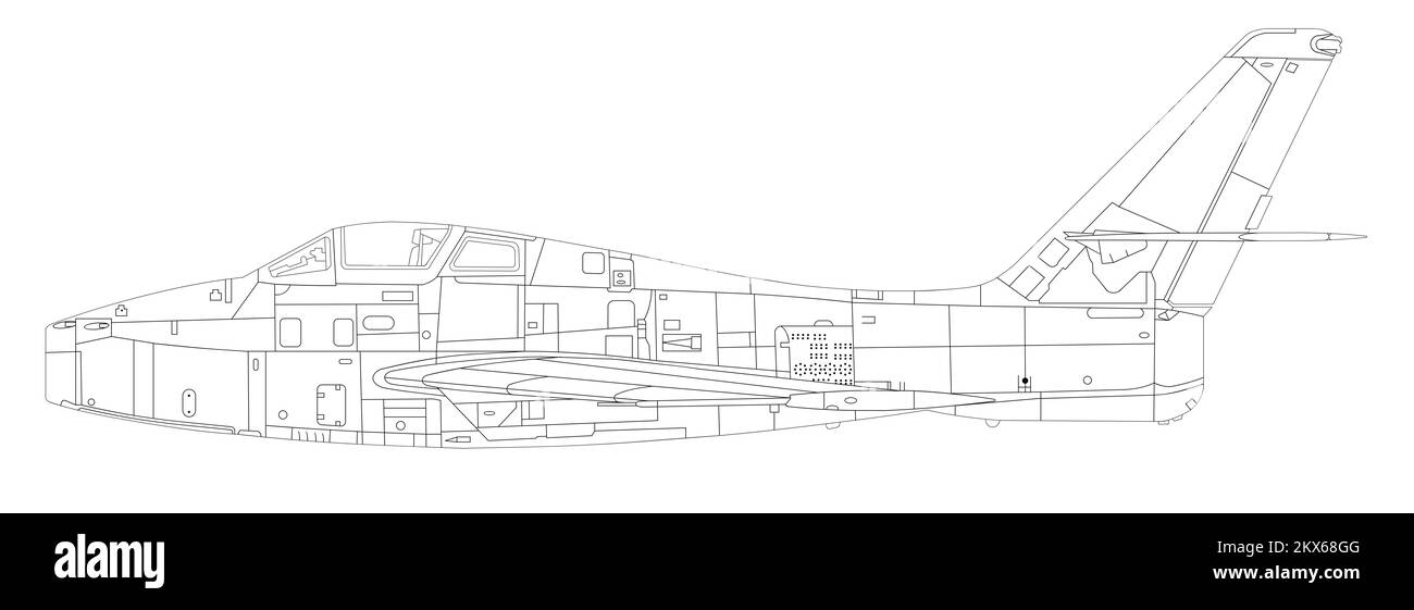 Republik F-84F Thunderstreak Stockfoto