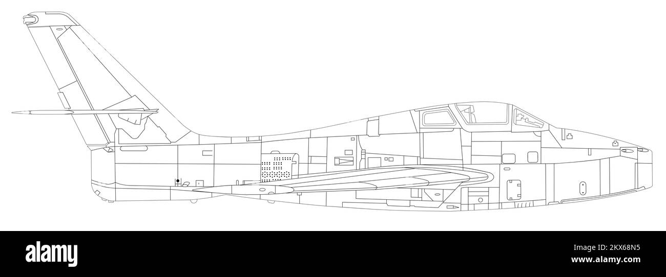 Republik F-84F Thunderstreak Stockfoto