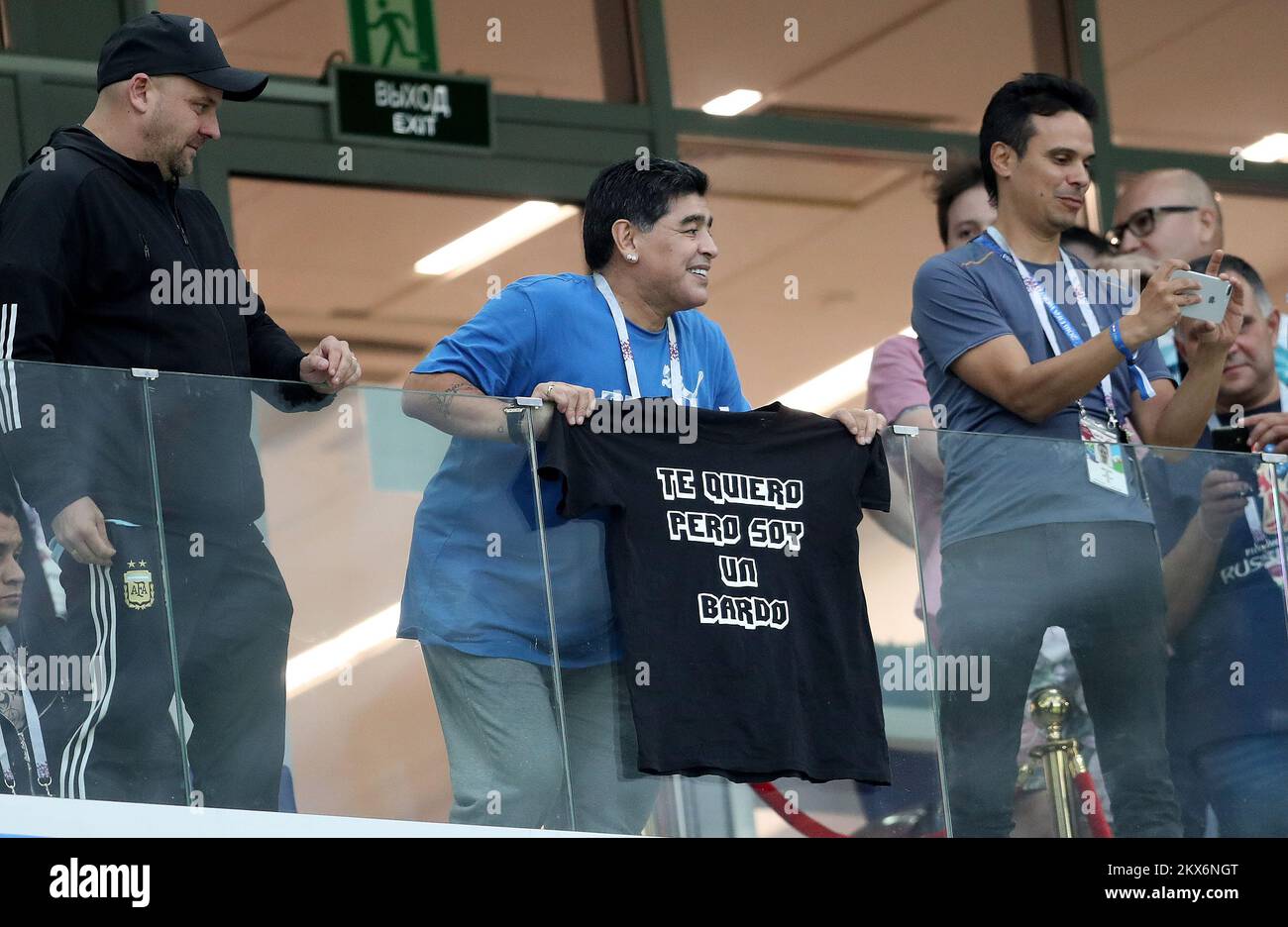 21.06.2018., Nizady Novgorod, Russland - Weltmeisterschaft 2018, Gruppe D, 2.. Runde, Argentinien - Kroatien. Diego Maradona. Foto: Igor Kralj/PIXSELL Stockfoto