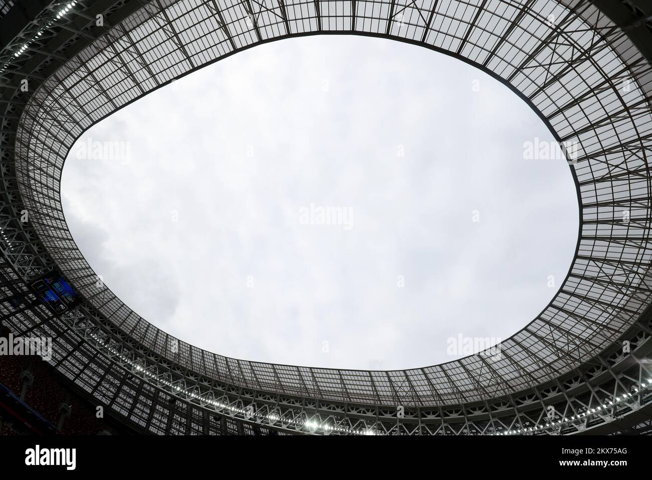 10.07.2018., Moskau, Russland - Luzhniki Stadion wird am 11. Juli das Halbfinale der FIFA Fußball-Weltmeisterschaft England gegen Kroatien 2018 ausrichten. Mit einer Gesamtkapazität von 81.000 Sitzplätzen ist es das größte Fußballstadion in Russland und eines der größten Stadien in Europa. Foto: Igor Kralj/PIXSELL Stockfoto