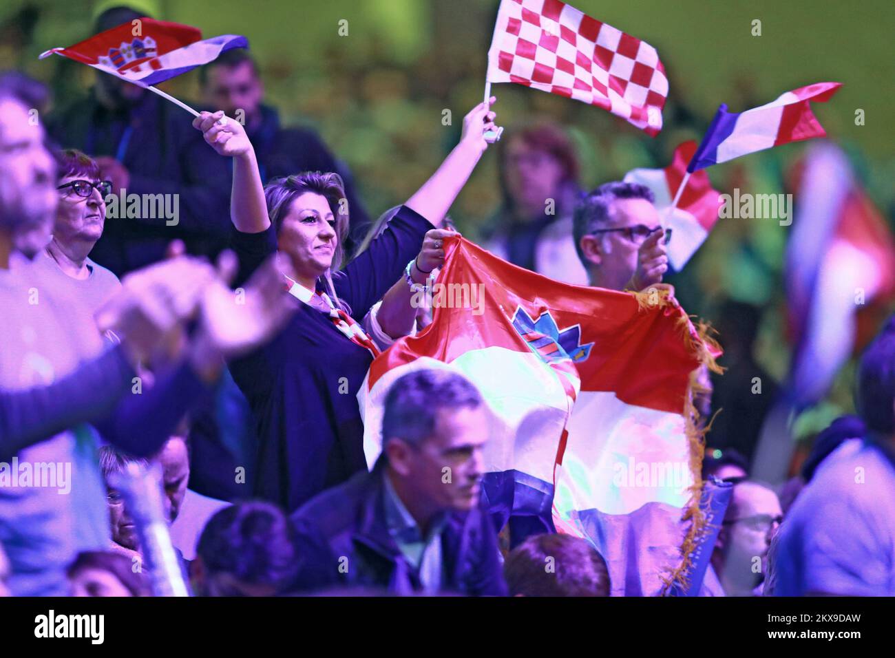 23.11.2018., Lillie, Frankreich - Davis Cup Finale zwischen Frankreich und Kroatien im Stadion Pierre-Mauroy in Lille, Frankreich, Jo-Wilfred Tsonga vs Marin Cilic.Fans Foto: Sanjin Strukic/PIXSELL Stockfoto