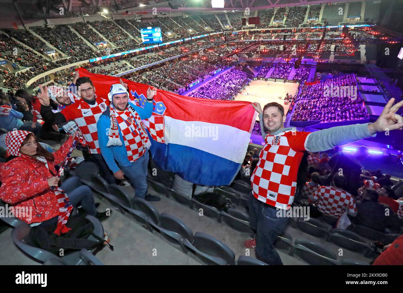 23.11.2018., Lillie, Frankreich - Davis Cup Finale zwischen Frankreich und Kroatien im Stadion Pierre-Mauroy in Lille, Frankreich, Jo-Wilfred Tsonga vs Marin Cilic.Fans Foto: Sanjin Strukic/PIXSELL Stockfoto