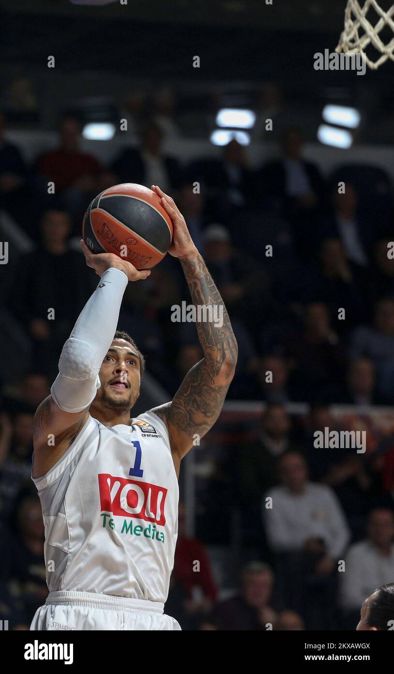 01.03.2019., Moraca Sports Centre, Podgorica, Montenegro - Turkish Airlines EuroLeague, Runde 24, KK Buducnost VOLI Podgorica vs. FC Bayern MÃ¼nchen. Edwin Jackson. Foto: Filip Filipovic/HaloPix/PIXSELL Stockfoto