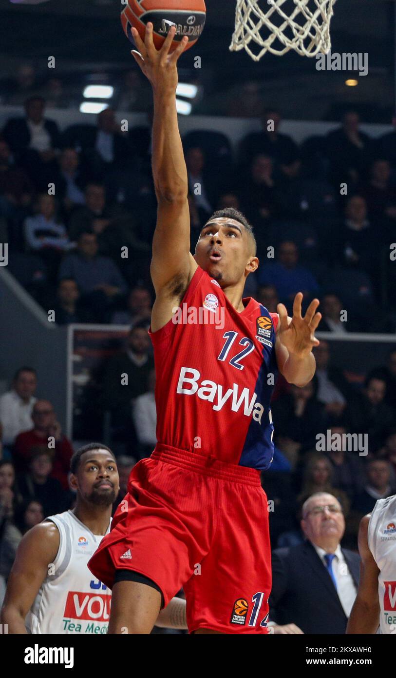 01.03.2019., Moraca Sports Centre, Podgorica, Montenegro - Turkish Airlines EuroLeague, Runde 24, KK Buducnost VOLI Podgorica vs. FC Bayern MÃ¼nchen. Maodo Lo. Foto: Filip Filipovic/HaloPix/PIXSELL Stockfoto