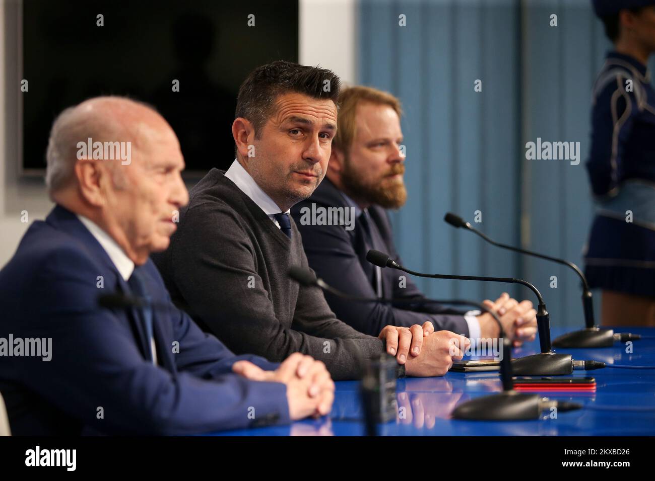 27.04.2019., Zagreb - Fußballverein Dinamo veranstaltete eine Pressekonferenz, um zu bestätigen, dass der Vertrag auf Nenad Bjelica, Trainer von Dinamo, ausgeweitet wurde. Foto: Matija Habljak/PIXSELL Stockfoto