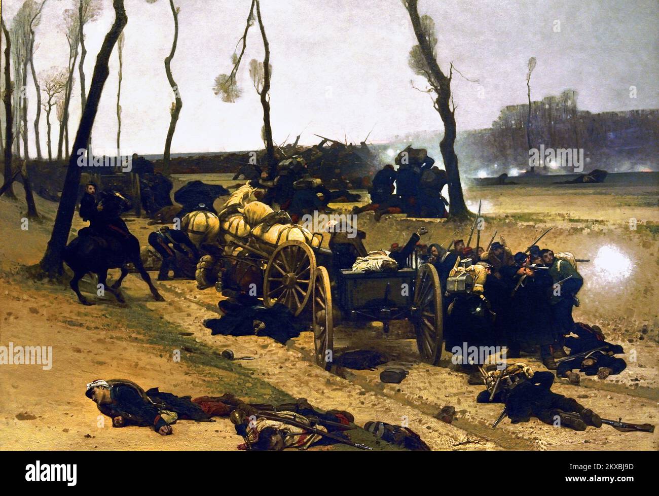 A Retreat 1878 von MÉDARD Eugène 1848 - 1887 4. Quartal 19. Jahrhundert Frankreich, Französisch Stockfoto