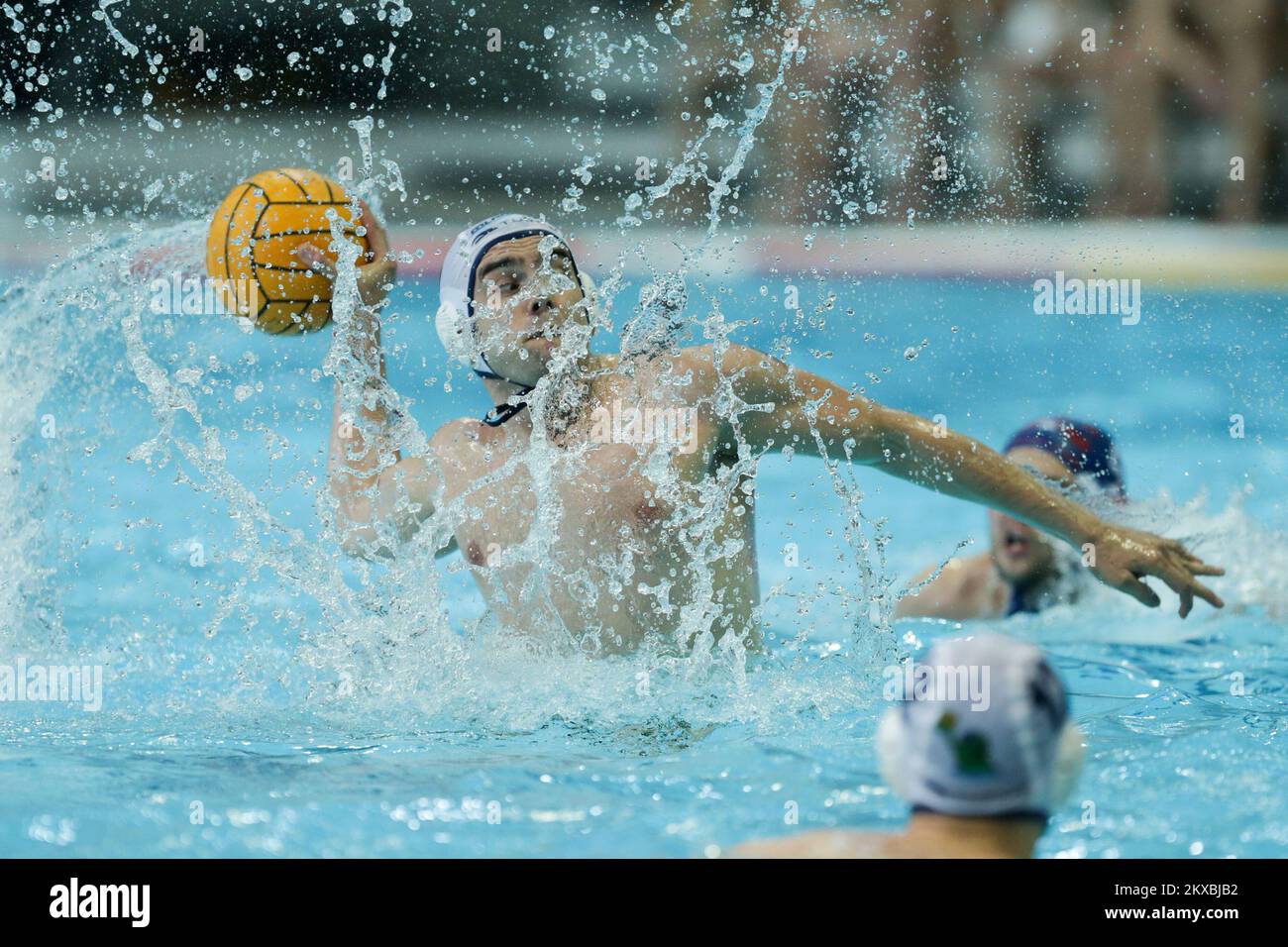 19.05.2019., Mladost Indoor Swimming Pool, Zagreb, Kroatien - das dritte Spiel der kroatischen Meisterschaft im Wasserpolo, HAVK Mladost gegen VK Jug CO. Foto: Filip Kos/PIXSELL Stockfoto