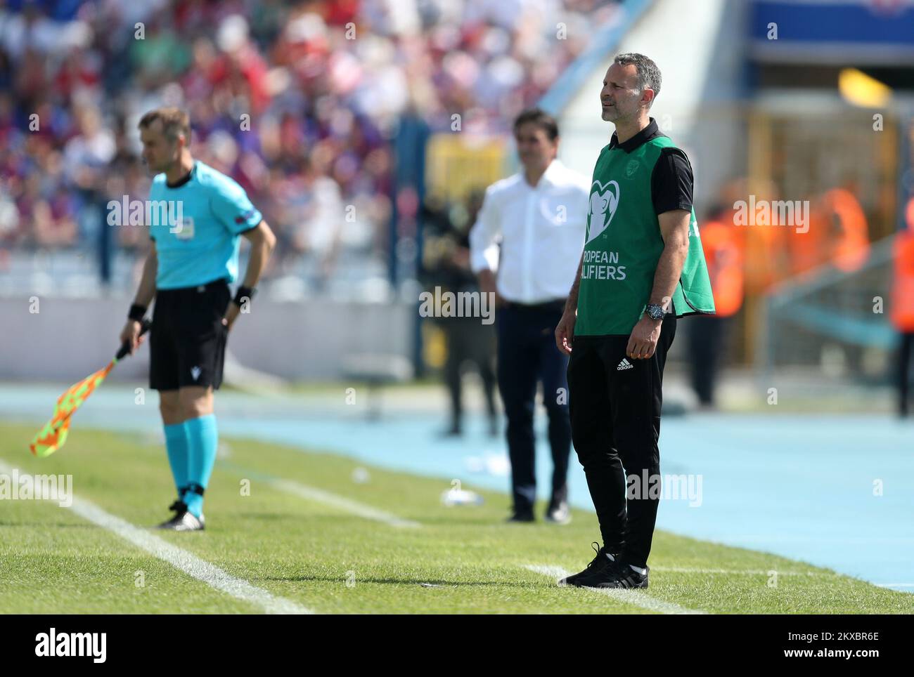 08.06.2019., Stadion Gradski vrt, Osijek - UEFA Euro 2020 Qualifying, Gruppe E, Kroatien gegen Wales. Wales Manager Ryan Giggs. Foto: Goran Stanzl/PIXSELL Stockfoto