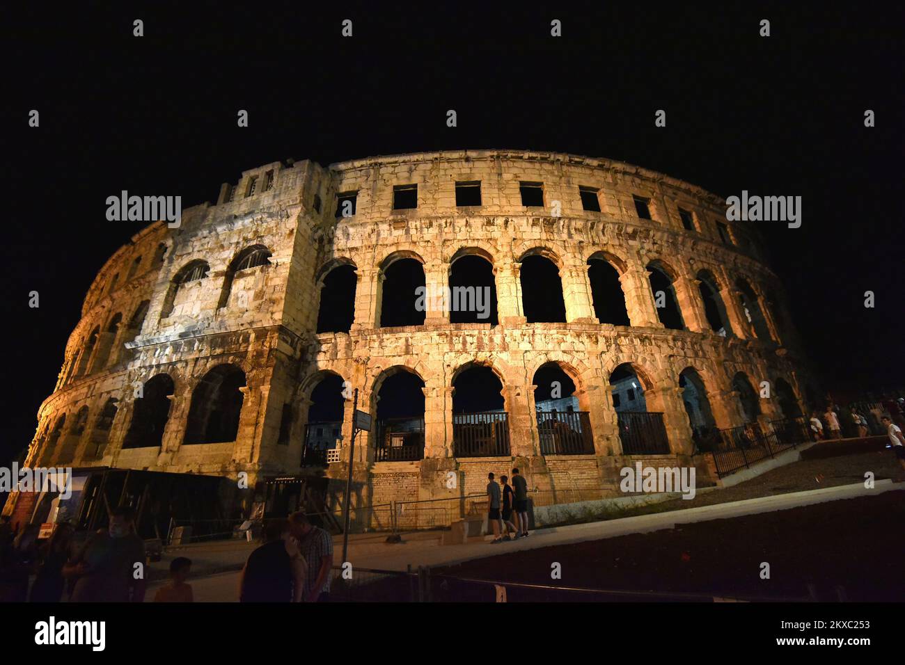 03.07.2019., Kroatien, Pula - im Rahmen des Antiquitätstages fanden Gladiatorenkämpfe im Amphitheater von Pula statt. Foto: Dusko Marusic/PIXSELL Stockfoto