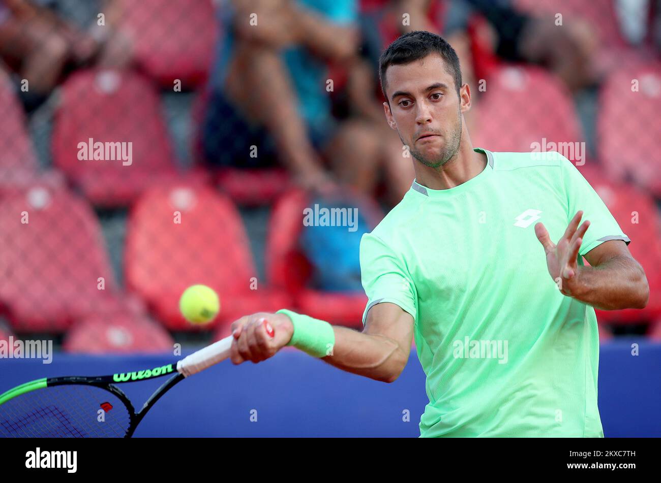 17.07.2019., Umag, Kroatien - 30. Plava laguna Croatia Open Umag 2019. Laslo Djere, Serbien - Paolo Lorenzi, Italien Foto: Igor Kralj/PIXSELL Stockfoto