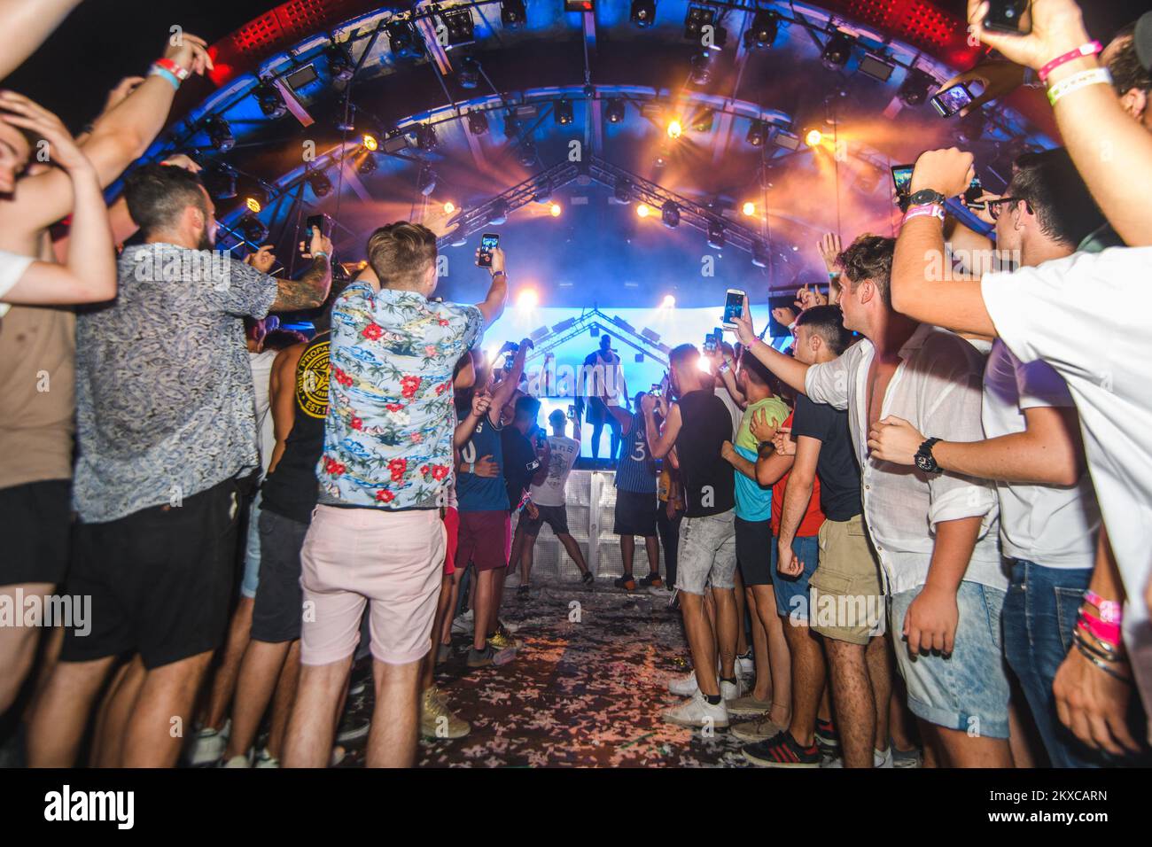 23.07.2019., Kroatien, Novalja - Shaquille O'Neal trat als DJ Diesel auf dem Pow Wow Festival am Zrce Beach auf. Foto: Marko Dimic/PIXSELL Stockfoto