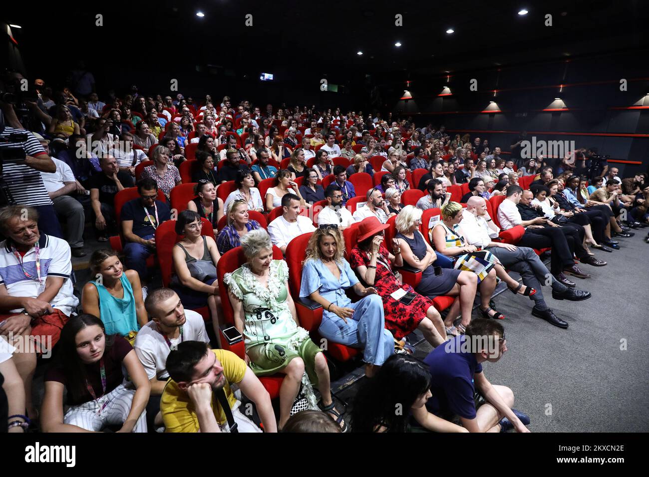 Der englische Schauspieler Tim Roth veranstaltet am 20. August 2019 während eines Sarajevo Film Festivals 25. in Sarajevo, Bosnien und Herzegowina einen Masterclass im Meeting Point Cinema. Foto: Armin Dugut/PIXSELL Stockfoto