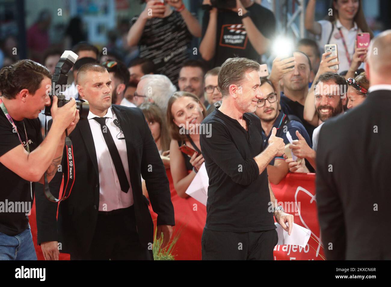 Der englische Schauspieler Tim Roth erstrahlt während eines Sarajevo Filmfestivals 25. in Sarajevo, Bosnien und Herzegowina am 20. August 2019. Foto: Armin Durgut/PIXSELL Stockfoto