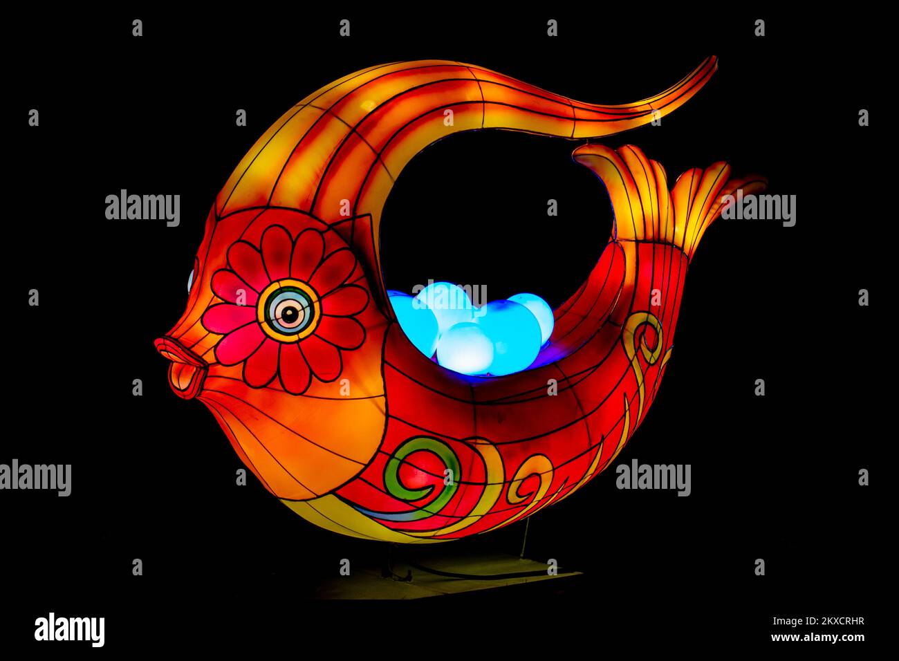 Details vom Chinese Lantern Festival in Novi Sad, Serbien Stockfoto