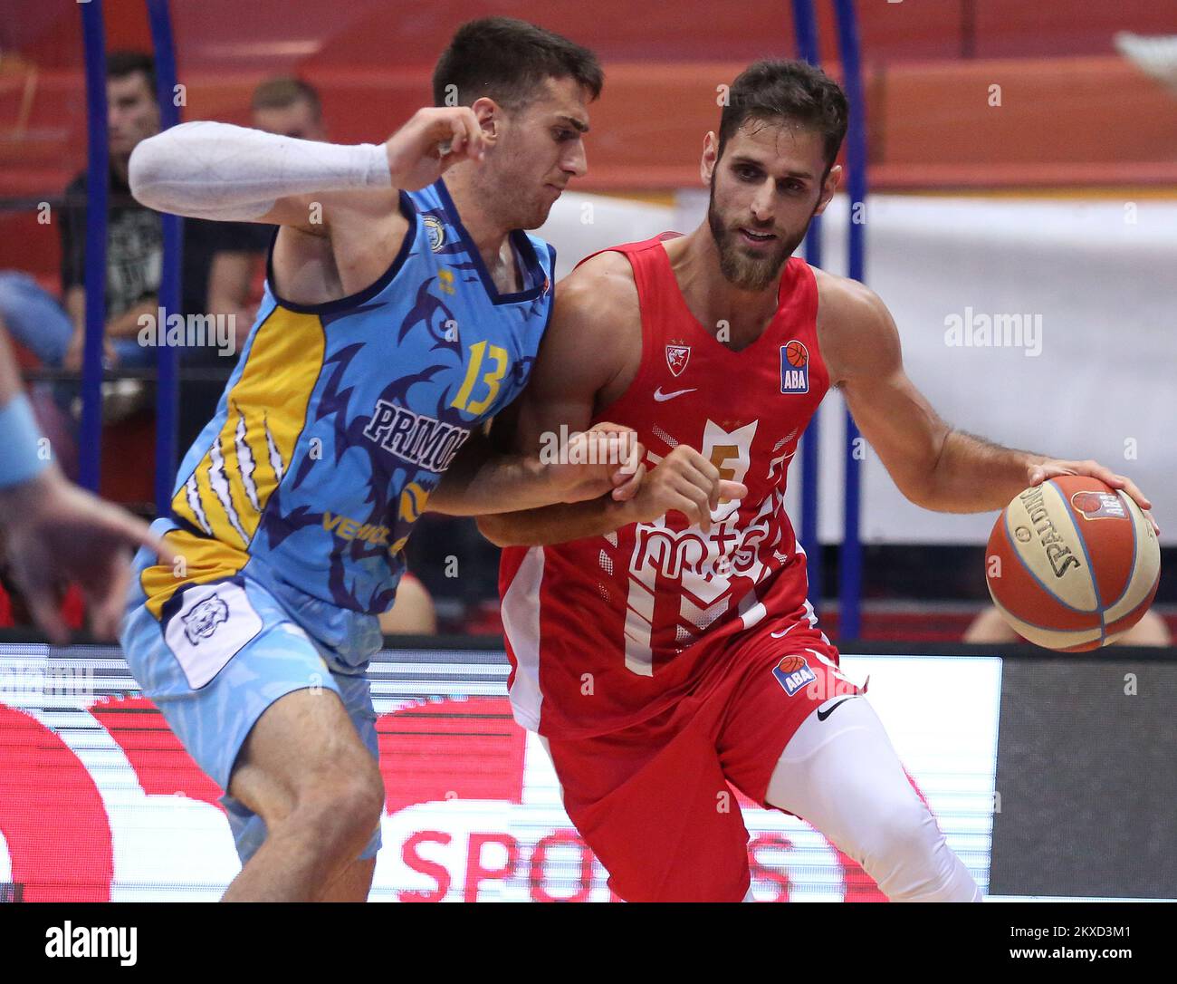 26.09.2019., Zagreb - Superkup ABA League, KK Crvena zvezda- KK Primorska. Stratos Perperoglou. Foto: Marko Prpic/PIXSELL Stockfoto