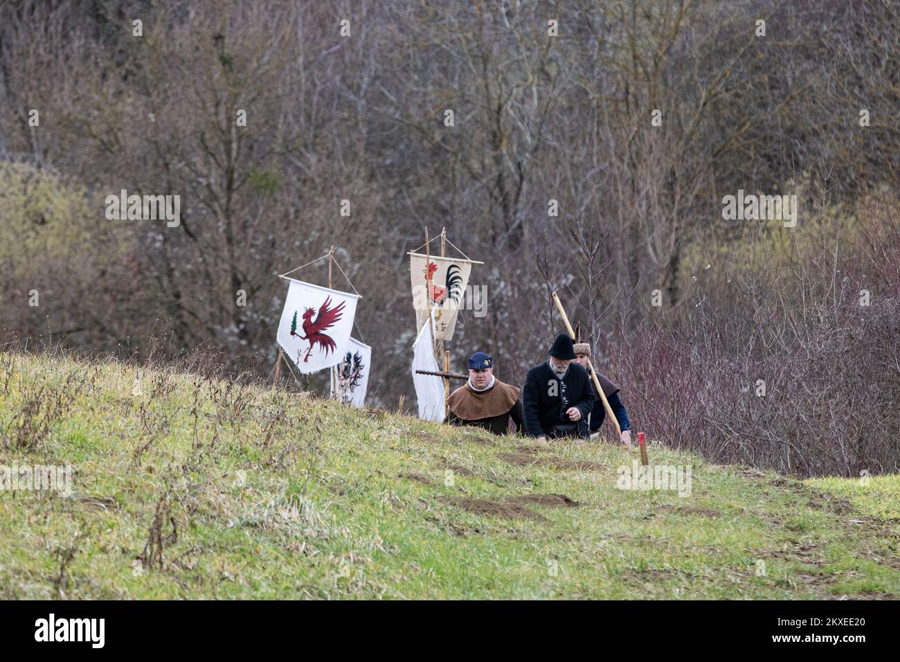 01.02.2020., Kroatien, Gornja Stubica vor dem Geburtsort von Matija
