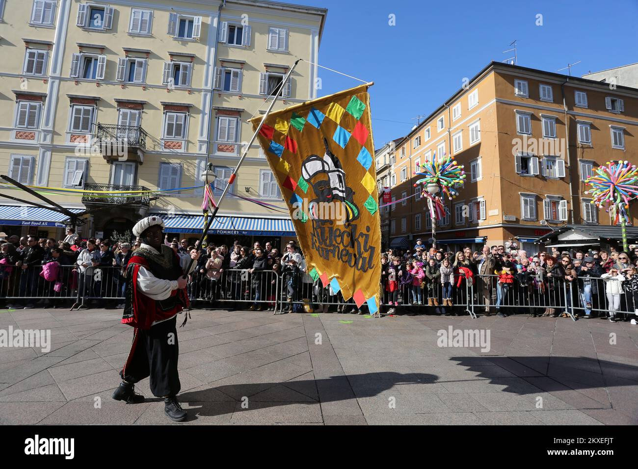 08.02.2020., Kroatien, Rijeka - Kinderkarnevalprozession durch die Straßen von Downtown und Korzo. Foto: Goran Kovacic/PIXSELL Stockfoto