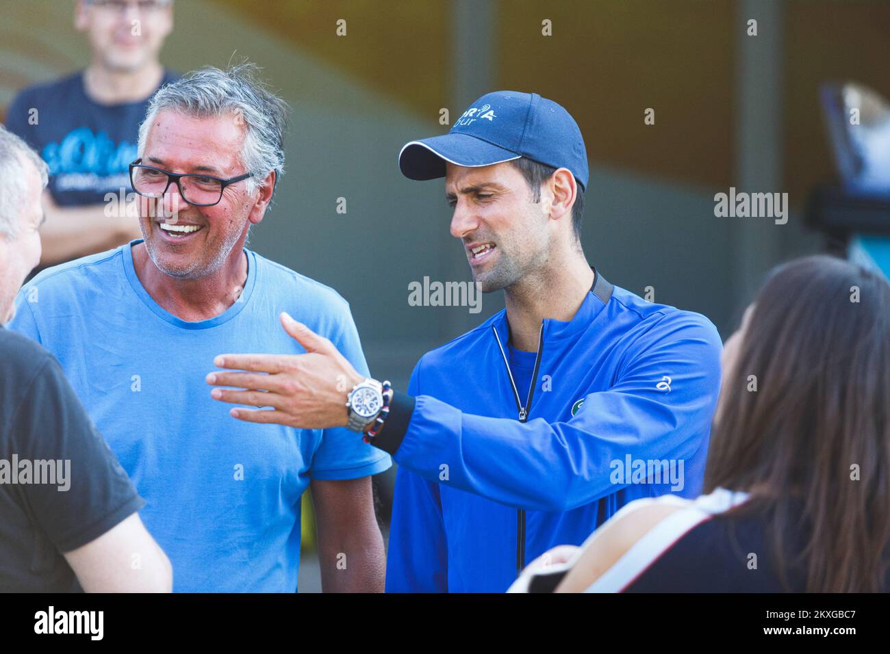 16.06.2020.,Zadar, Kroatien - Novak Djokovic besuchte Tennisplätze im Sportzentrum Visnjik, wo die Adria-Tour stattfindet.Zadar wird einige der Top-Namen im Tennis während der humanitären Adria-Tour am 20. Und 21. Juni beherbergen. Adria Tour wurde von einem der weltweit besten Tennisspieler, Novak Djokovic, gestartet. Das Unternehmen will Sport, positive Werte, â € â € und Fairplay fördern. Das Turnier 2020 dauert vom 13. Juni bis zum 5. Juli. Sie beginnt in Belgrad (13. Und 14. Juni), dann in Zadar (20. Und 21. Juni) und Montenegro (27-28. Juni)Foto: Marko Dimic/PIXSELL Stockfoto